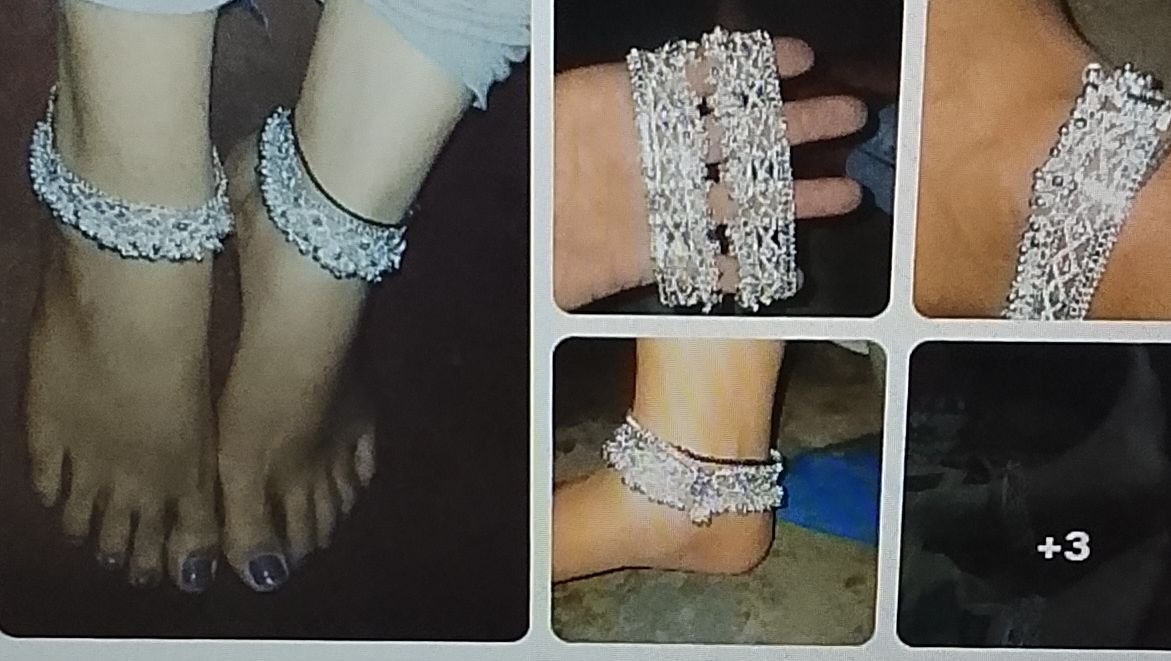 Kuldeep Payal full fancy party wear 6 mahine guarante 1Joda women Alloy Anklet